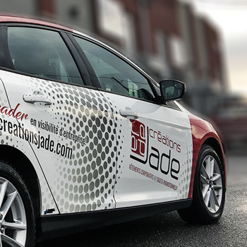 Lettrage du véhicule pour Créations Jade