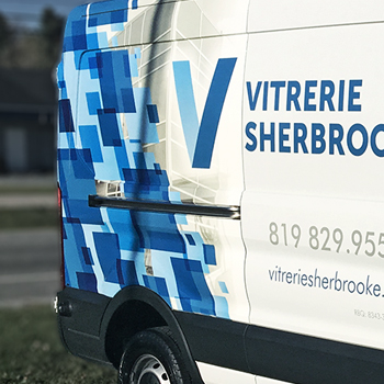 Lettrage du véhicule de Vitrerie Sherbrooke