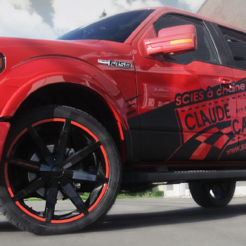 Wrap partiel d’une camionnette F150 de Scies à chaîne Claude Carrier