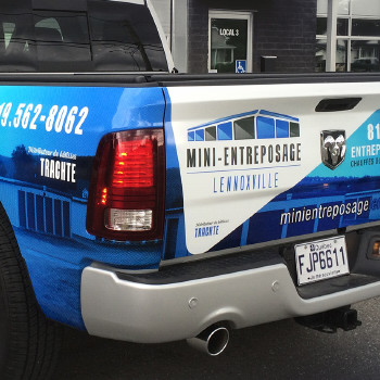 Wrap partiel d’une camionnette de Mini-Entreposage Lennoxville