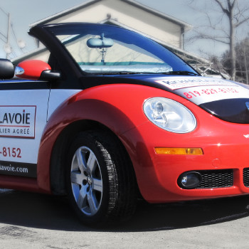 Wrap partiel d’une Volkswagen Beetle de Richard Lavoie, Courtier Agréé